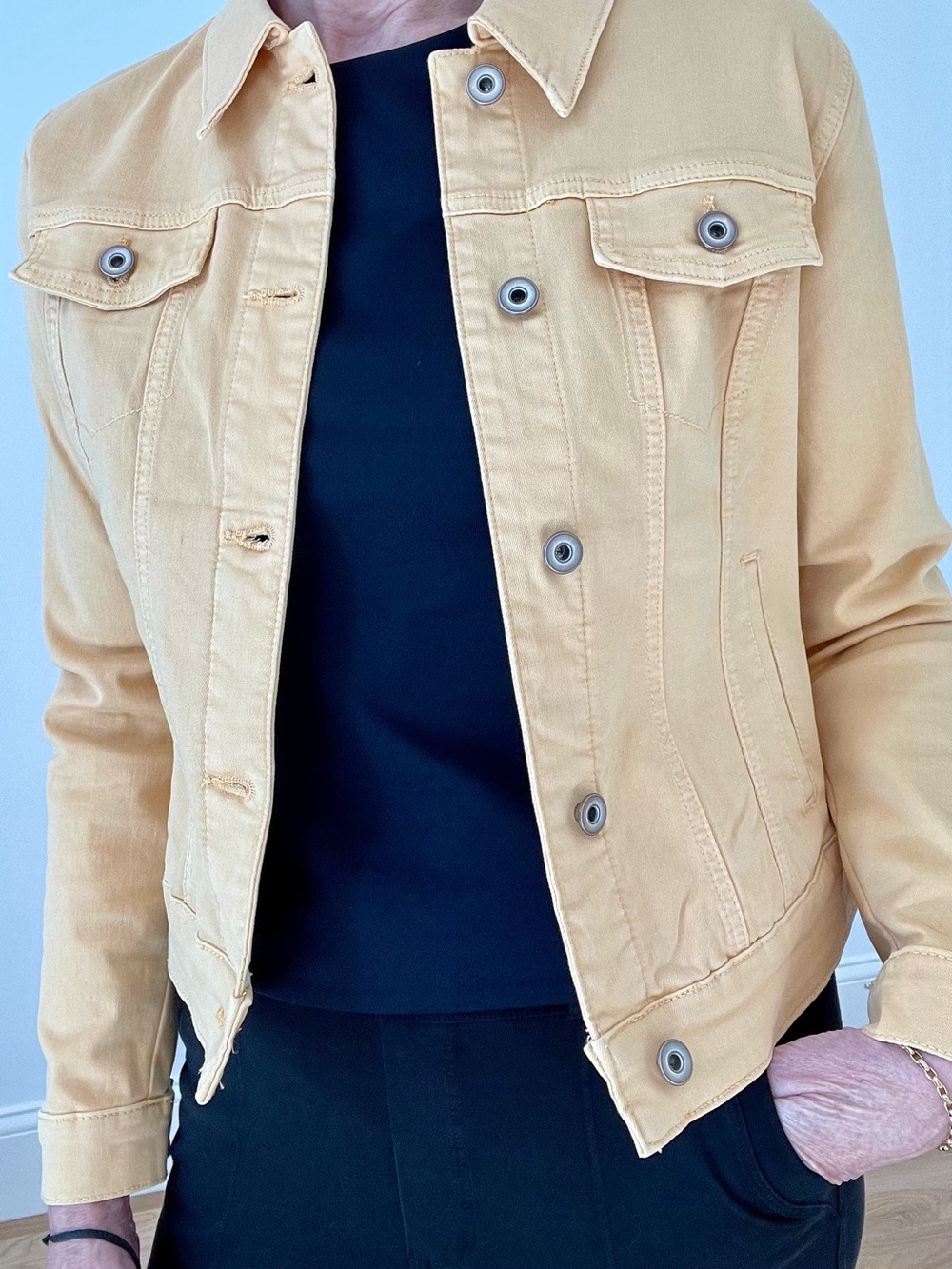 Women’s Light Yellow Denim Jacket - Classic Jean Jacket